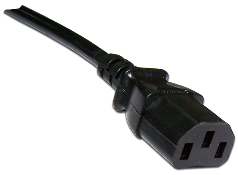 Шнур питания C13-Schuko угловая, 220В, 10А, черный, 2 метра LANMASTER арт. LAN-PP13/SHA-2.0-BK