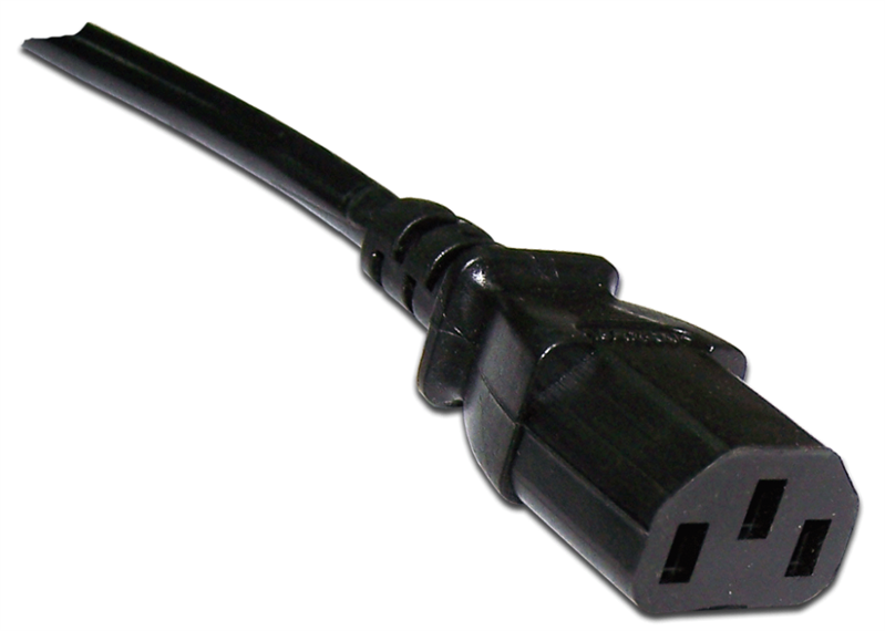 Шнур питания С13-C20, 220В, 10А, черный, 0.5 метра LANMASTER арт. LAN-PP13/20-0.5-BK