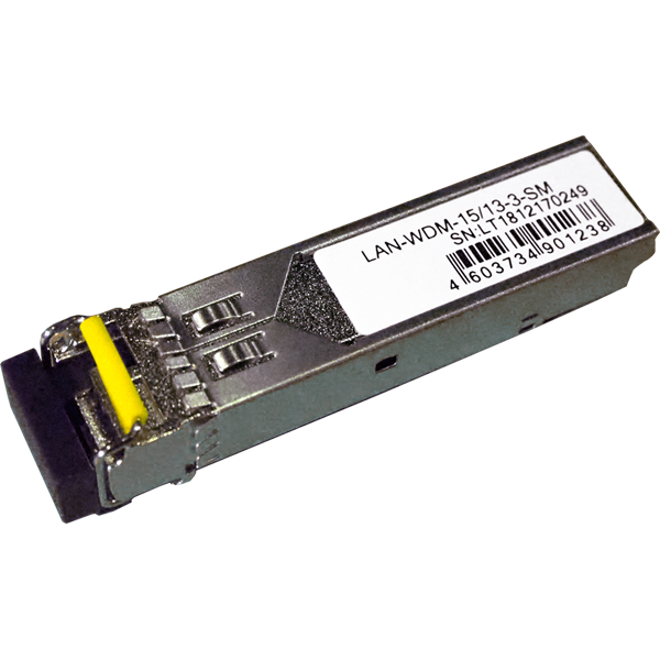 Модуль SFP WDM 1.25G, 1550nm / 1310nm, 3 km, LC, DDM, Cisco LANMASTER арт. LAN-WDM-15/13-3-SM