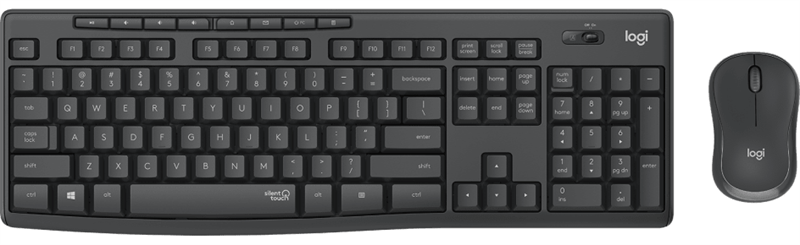 Logitech Wireless Desktop MK295 (Keybordmouse), USB, SilentTouch, Black, Rus/Eng, [920-009807]