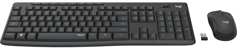 Logitech Wireless Desktop MK295 (Keybordmouse), USB, SilentTouch, Black, Rus/Eng, [920-009807]