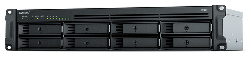 Synology 2U/8bay QC 2,2GhzCPU/4Gb(32)/RAID0,1,5,6,10/upto 12HDD (1xRX418)/2xUSB3.2/1eSATA/iSCSI/4xGbE(+1Expslot)/2xIPcam/2xPS/norail 1YW арт. RS1221RP+