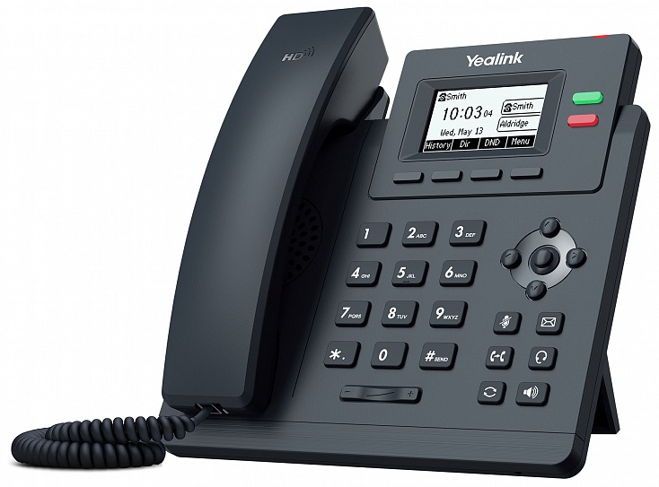 телефон YEALINK SIP-T31P,  2 аккаунта, 2.3" LCD-экран 132х64, PoE, без БП, шт