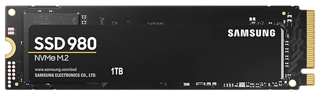Твердотельный накопитель SSD M.2 (PCI-E NVMe) 1Tb (1024GB) Samsung 980 (R3500/W3000MB/s) (MZ-V8V1T0BW) 1year