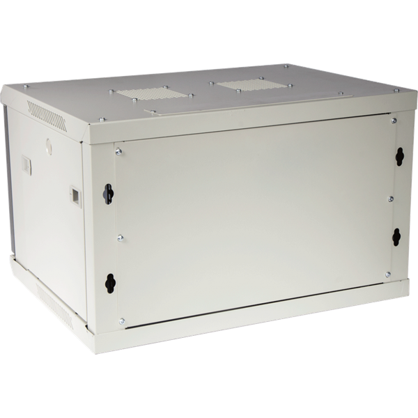 Шкаф настенный серии Pro, 9U 600x450, металлическая дверь LANMASTER арт. TWT-CBWPM-9U-6x4-GY