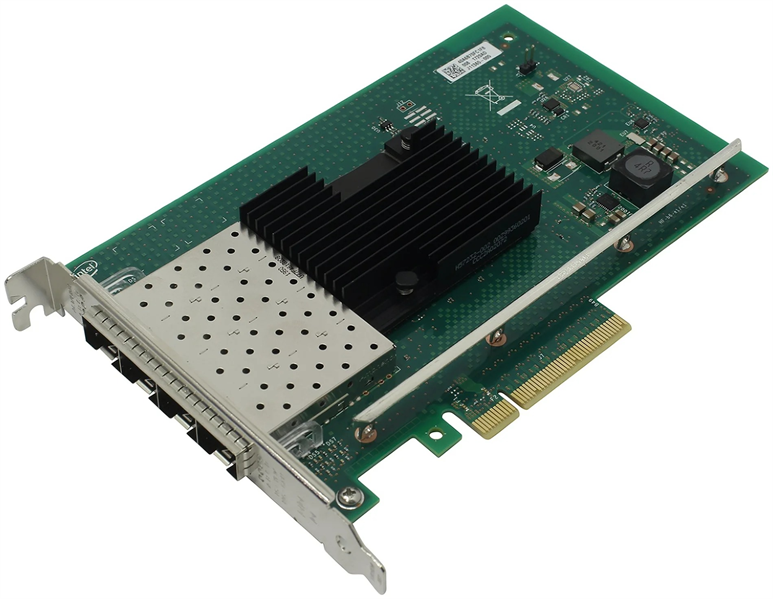 Intel Ethernet Converged Network Adapter X710-DA4, 10Gb Quad Ports SFP+, transivers not included, LP and FH brackets included