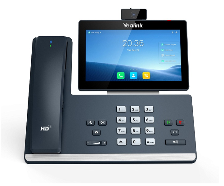 YEALINK SIP-T58W Pro with camera,  16 аккаунтов, цветной сенсорный экран 7" 1024х600, Android, WiFi, Bluetooth трубка, GigE, CAM50, без БП, шт