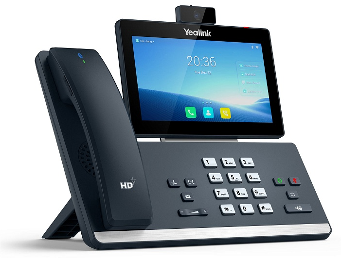 YEALINK SIP-T58W Pro with camera,  16 аккаунтов, цветной сенсорный экран 7" 1024х600, Android, WiFi, Bluetooth трубка, GigE, CAM50, без БП, шт