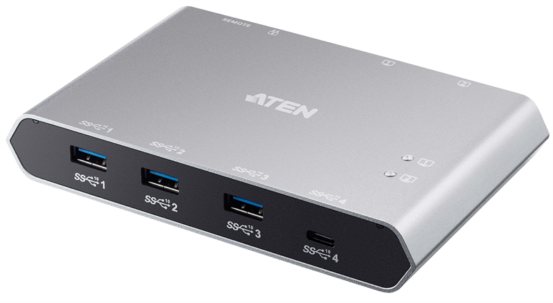 ATEN 2-Port USB-C Gen 2 Sharing Switch with Power Pass-through арт. US3342-AT