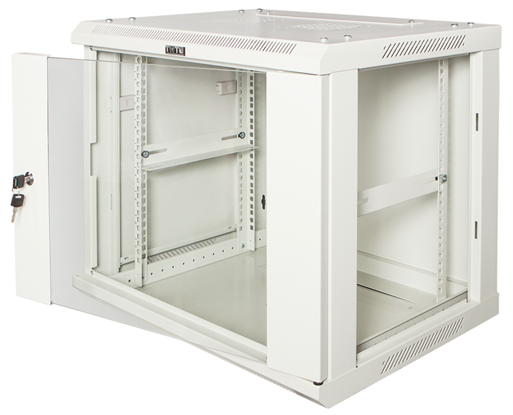 Шкаф настенный серии Pro, 4U 600x450, стеклянная дверь