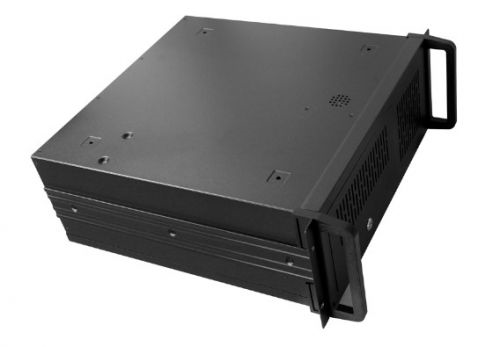 корпус MidiTower Powerman 4U rack-mount TS-4U  _____  USB3.0*2; Front fan 12cm*1; Rear fan 6cm*2; dust filter on the front door, intrusion switch, ATX (существенное повреждение коробки)