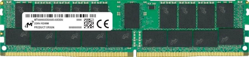Micron DDR4 RDIMM 32GB 2Rx4 3200 MHz ECC Registered MTA36ASF4G72PZ-3G2  (Analog Crucial CT32G4RFD432A), 1 year, OEM, New Original