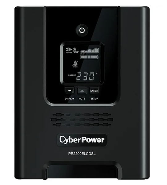 Источник бесперебойного питания CyberPower PR2200ELCDSL Line-Interactive 2200VA/1980W USB/RS-232/EPO/SNMPslot (8 IEC С13, 1 IEC C19)