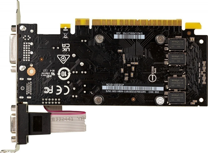 MSI N210-1GD3/LP  GeForce 210 1024Mb 64 DDR3 460/800 DVIx1 HDMIx1 CRTx1 low profile RTL