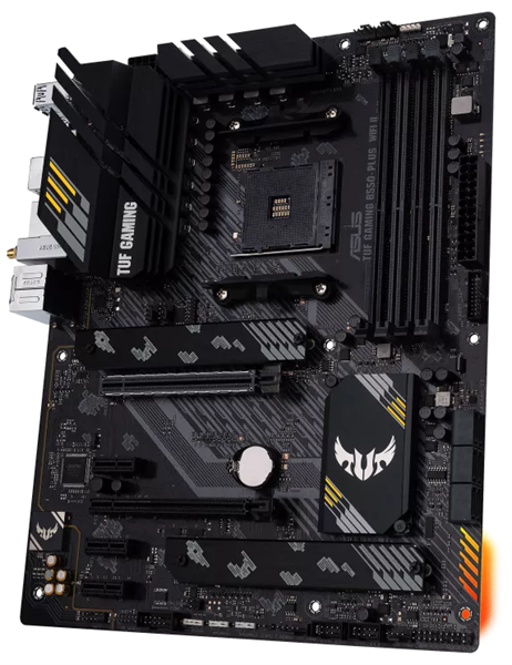 ASUS TUF GAMING B550-PLUS WIFI II, Socket AM4, B550, 4*DDR4, HDMI+DP, CrossFireX, SATA3 + RAID, Audio, 2,5Gb LAN, USB 3.2*8, USB 2.0*6, COM*1 header (w/o cable) ATX ; 90MB19U0-M0EAY0