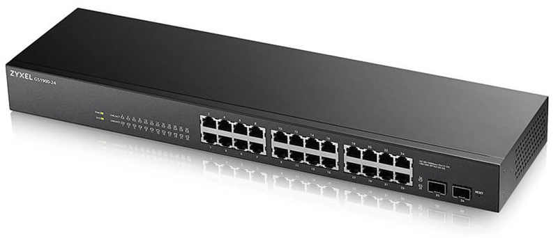 Коммутатор Smart L2 Zyxel GS1900-24, rack 19", 24xGE, 2xSFP, бесшумный