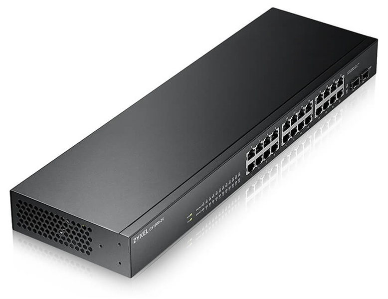 Коммутатор Smart L2 Zyxel GS1900-24, rack 19", 24xGE, 2xSFP, бесшумный
