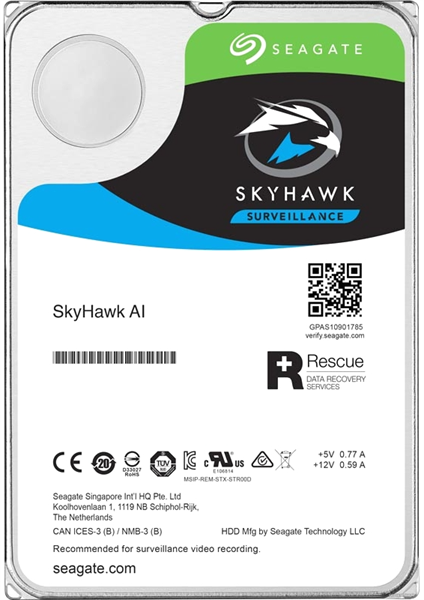10TB Seagate SkyHawkAl (ST10000VE001) {SATA 6 Гбит/с, 7200 rpm, 256 mb buffer, для видеонаблюдения}