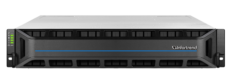 Infortrend EonStor GS 3000 Gen2 2U/25bay Dual controller, 4x12Gb/s SAS+8x10GbE(SFP+)+4x host board,4x4GB,2x(PSU+FAN),2x(SuperCap.+Flash),25xdrivetrays,1xrRackKit.1YW (GS 3025R2CBF-D) арт. GS3025R02CBFD-8U32