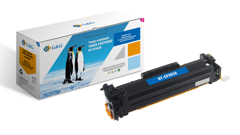 Картридж G&G GG-CF383A пурпурный (2700стр.) для HP LJ Pro M476dn/M476nw/M476dw