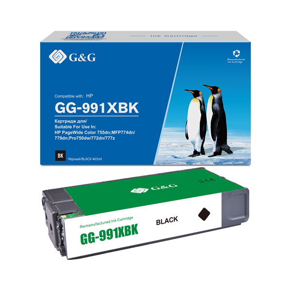 Cartridge G&G 991X для HP PageWide Managed 20 000 стр. черный аналог X4D19AC, M0K29XC, M0K02AE гарантия 36 мес. арт. GG-991XBK