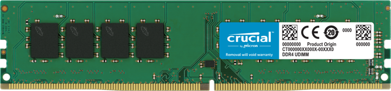 Оперативная память Crucial by Micron  DDR4  32GB 3200MHz UDIMM (PC4-25600) CL22 1.2V, 1 Year Warrаnty OEM
