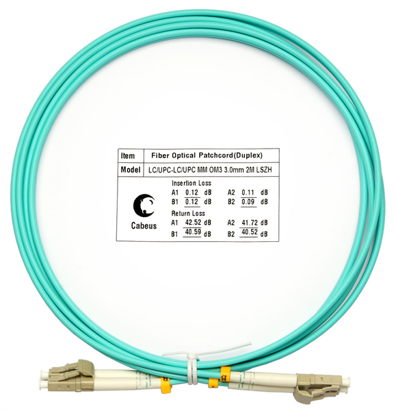 Шнур оптический duplex LC-LC 50/125mm OM3 2м