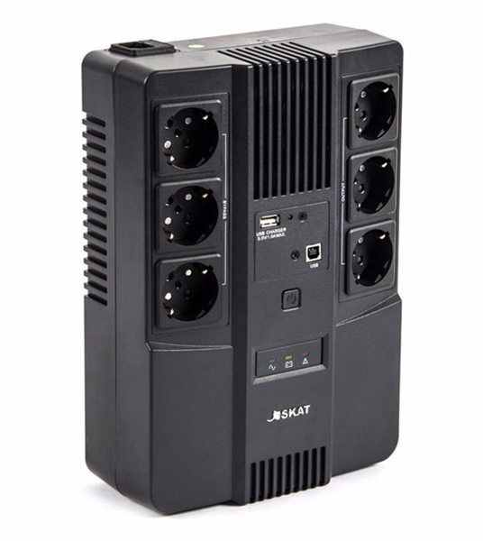 (452) Бастион SKAT-UPS AI 800ВА/480Вт/line-interactive/АКБ 9Ачx1/ 3xSchuko 3xSchuko/3 л.г.