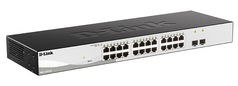 D-Link Smart  L2 Switch 24х1000Base-T, 2х1000Base-X SFP, Compact CLI