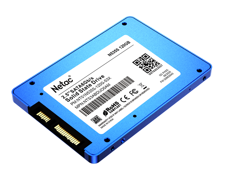 Netac SSD N535S 120GB 2.5 SATAIII 3D NAND, 7mm, R/W up to 510/440MB/s, TBW 70TB, 5y wty арт. NT01N535S-120G-S3X