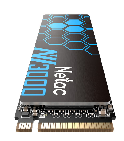 SSD накопитель Netac SSD NV3000 500GB PCIe 3 x4 M.2 2280 NVMe 3D NAND, R/W up to 3100/2100MB/s, IOPS(R4K) 200K/150K, TBW 300TB, with heat sink, 5y wty