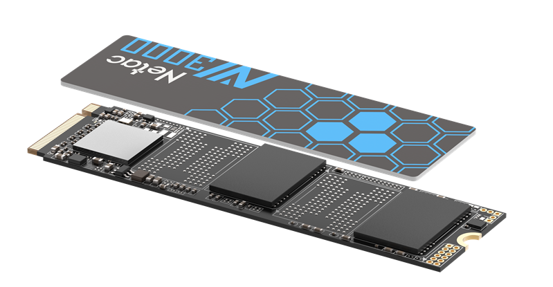 SSD накопитель Netac SSD NV3000 500GB PCIe 3 x4 M.2 2280 NVMe 3D NAND, R/W up to 3100/2100MB/s, IOPS(R4K) 200K/150K, TBW 300TB, with heat sink, 5y wty