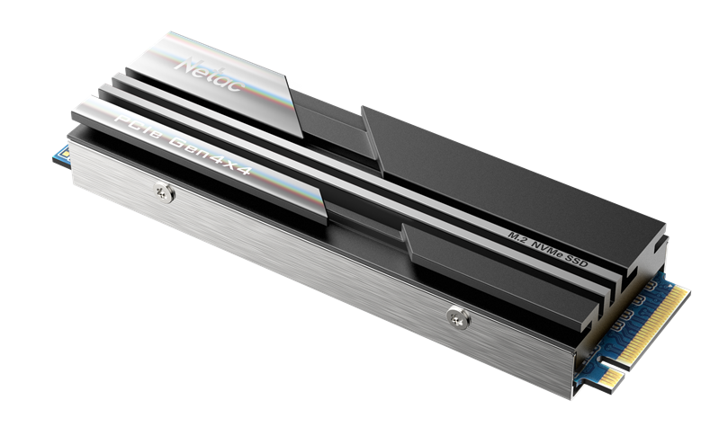 SSD накопитель Netac SSD NV5000 1TB PCIe 4 x4 M.2 2280 NVMe 3D NAND, R/W up to 5000/4400MB/s, IOPS(R4K) 400K/530K, TBW 640TB, with heat sink, 5y wty