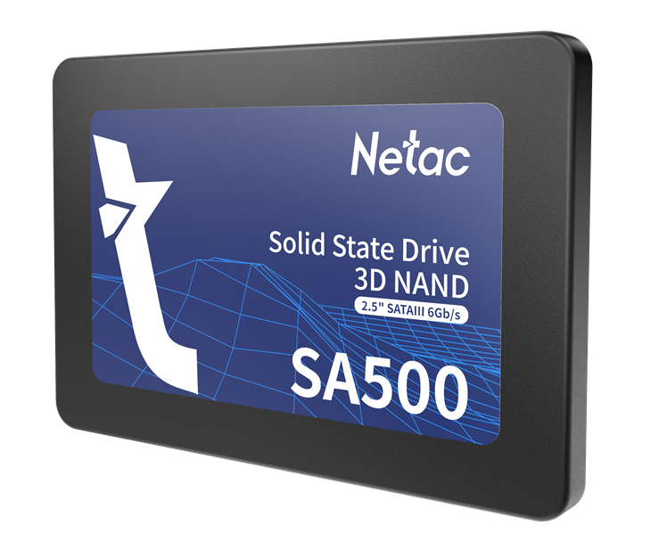 Netac SSD SA500 128GB 2.5 SATAIII 3D NAND, R/W up to 500/400MB/s, TBW 60TB, 3y wty