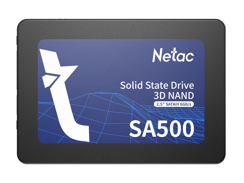 SSD накопитель Netac SSD SA500 120GB 2.5 SATAIII 3D NAND, R/W up to 500/400MB/s, TBW 60TB, 3y wty