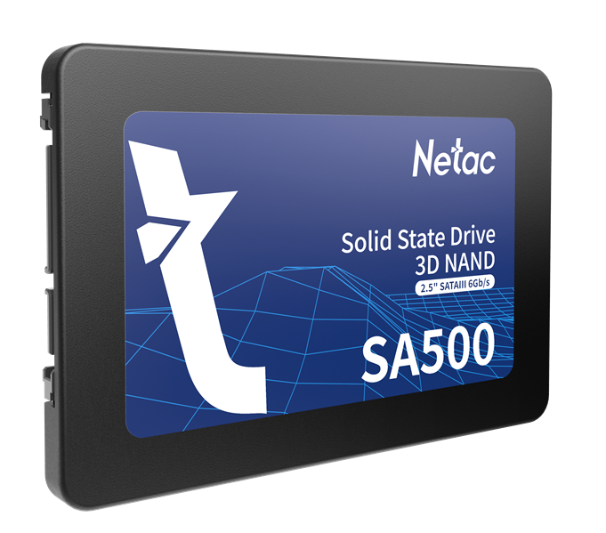 SSD накопитель Netac SSD SA500 120GB 2.5 SATAIII 3D NAND, R/W up to 500/400MB/s, TBW 60TB, 3y wty