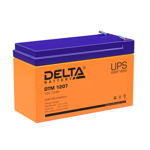 Delta Аккумуляторная батарея для ИБП DTM 1207 (12V / 7.2Ah) (4614010050004)
