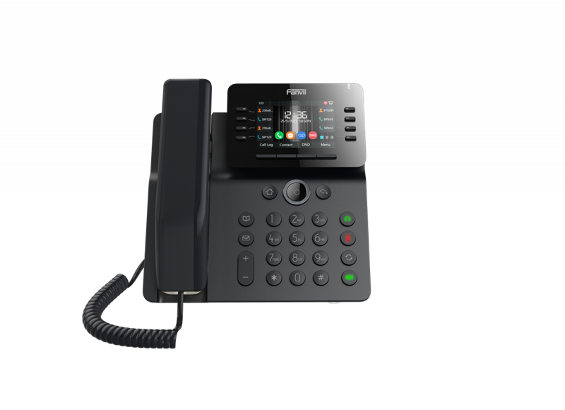 Fanvil V64, 12 SIP-акк., 3,5", 480x320 Цвет. экран, POE, БП в комп., 2x1 Gbps, Wi-Fi, BT 4.2