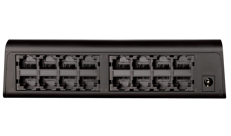 D-Link Неуправляемый коммутатор, 16x100Base-TX, корпус пластик