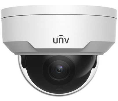 Uniview Видеокамера IP купольная антивандальная, 1/2.8" 2 Мп КМОП @ 30 к/с, ИК-подсветка до 30м., LightHunter 0.001 Лк @F1.6, объектив 4.0 мм, WDR, 2D/3D DNR, Ultra 265, H.265, H.264, MJPEG, 3 потока,