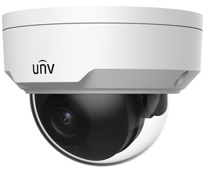 Uniview Видеокамера IP купольная антивандальная, 1/2.8" 2 Мп КМОП @ 30 к/с, ИК-подсветка до 30м., LightHunter 0.001 Лк @F1.6, объектив 4.0 мм, WDR, 2D/3D DNR, Ultra 265, H.265, H.264, MJPEG, 3 потока,