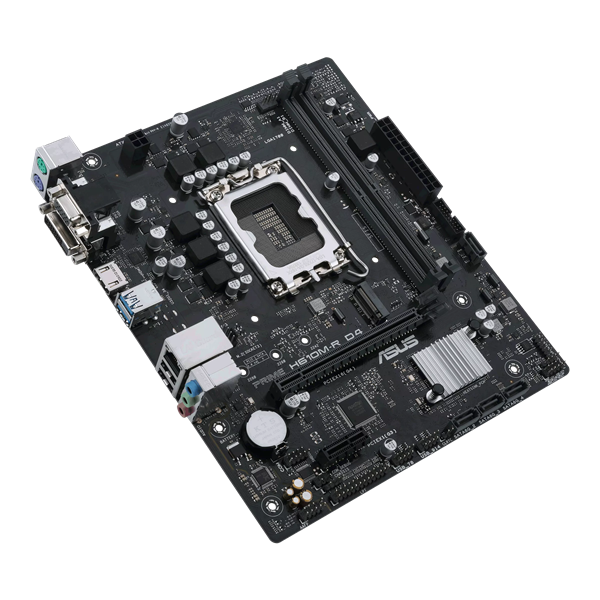 Материнская плата ASUS PRIME H610M-R D4-SI, LGA1700, H610, 2*DDR4, 4*SATA, 1*M.2, 4*USB 3.2, 1*PCIx16, 1*PCIx1, VGA+HDMI+DVI-D, mATX; 90MB1B40-M0ECY0
