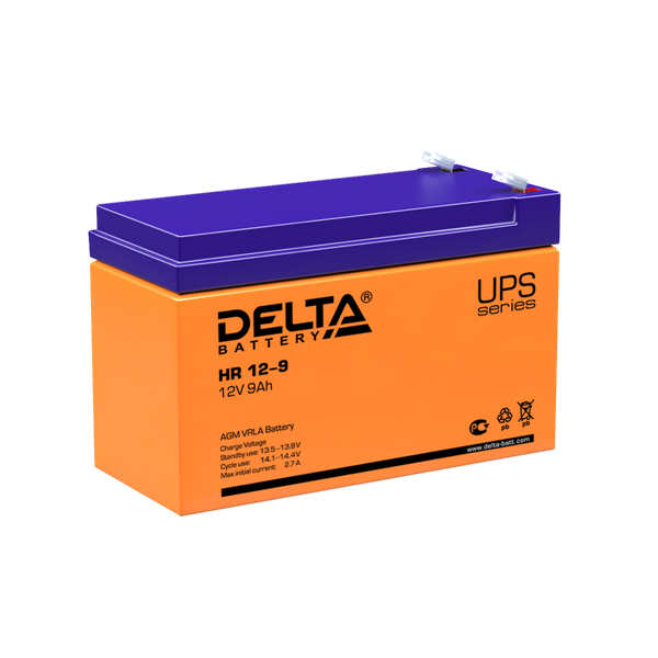 Delta Аккумуляторная батарея для ИБП HR 12-9 (12V / 9Ah) (4614010180014)