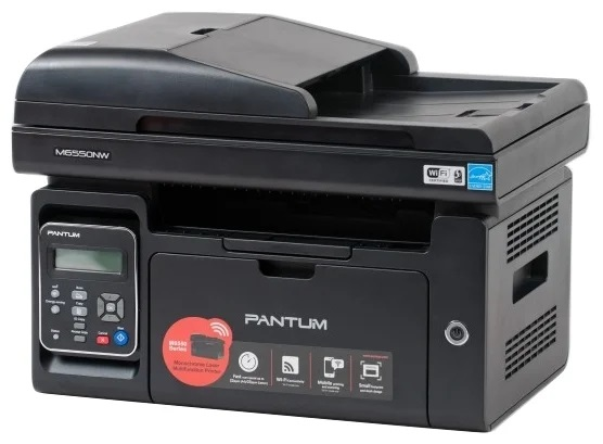 Pantum M6550NW, P/C/S, Mono laser, А4, 22 ppm (max 20000 p/mon), 600 MHz, 1200x1200 dpi, 128 MB RAM, ADF35, paper tray 150 pages, USB, LAN, WiFi, start. cartridge 1 (существенное повреждение коробки) арт. M6550NW-NC2