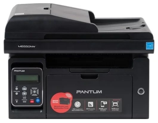 Pantum M6550NW, P/C/S, Mono laser, А4, 22 ppm (max 20000 p/mon), 600 MHz, 1200x1200 dpi, 128 MB RAM, ADF35, paper tray 150 pages, USB, LAN, WiFi, start. cartridge 1 (существенное повреждение коробки) арт. M6550NW-NC2
