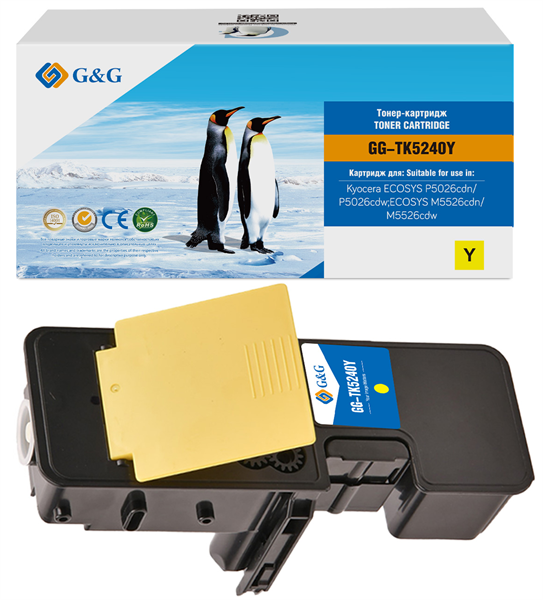 G&G GG-TK5240Y желтый (3000стр.) для Kyocera ECOSYS P5026cdn/P5026cdw;ECOSYS M5526cdn/M5526cdw