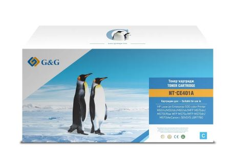 G&G GG-CE401A голубой (6000стр.) для HP LJ Enterprise 500 M551n/MFP M575dn/MFP M570dn (незначительное повреждение коробки) арт. GG-CE401A-NC1