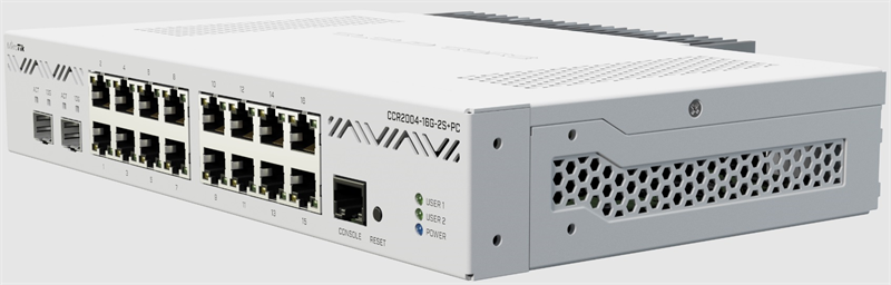 Маршрутизатор MikroTik Cloud Core Router CCR2004-16G-2S+PC MikroTik 16*1Gbit RJ45, 2*10Gbit SFP+ Passive Cooling
