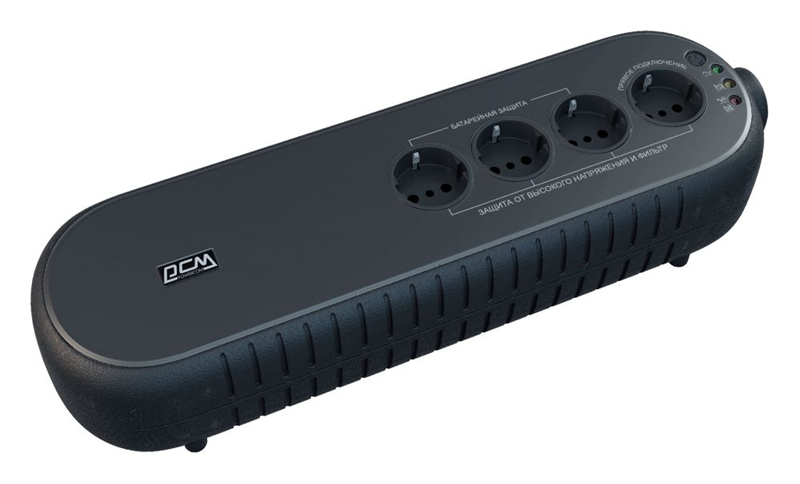Powercom Back-UPS WOW, OffLine, 1000VA/500W, Tower, 4xSchuko outlets(1 Surge & 3 batt), USB (78235) (существенное повреждение коробки) арт. WOW-1000U-NC2