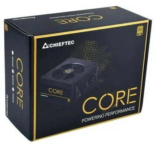 Блок питания Chieftec Core BBS-500S Bulk (ATX 2.3, 500W, 80 PLUS GOLD, Active PFC, 120mm fan) OEM